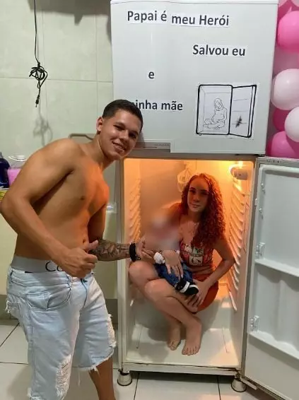 Após escaparem de enchente no ES, pais celebram mêsversário da filha com tema geladeira e emocionam a web