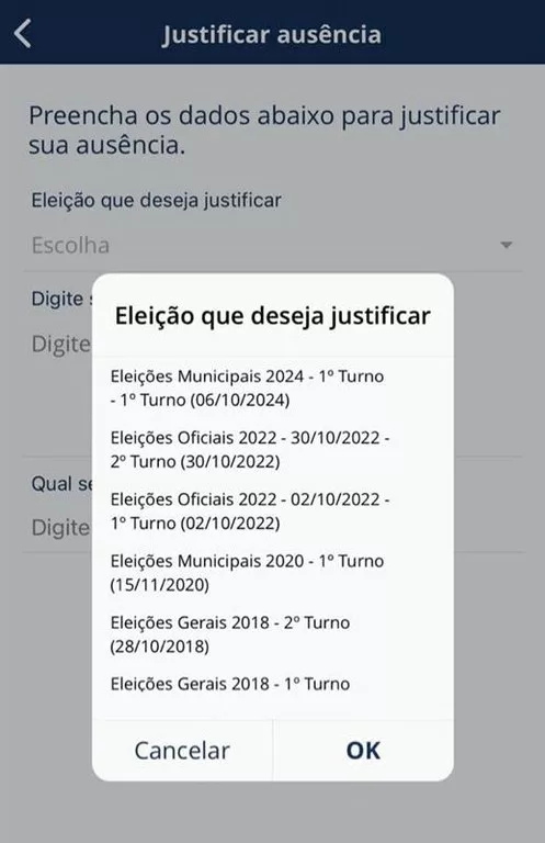 Saiba como justificar no 1º turno. - Foto: TSE/Reprodução