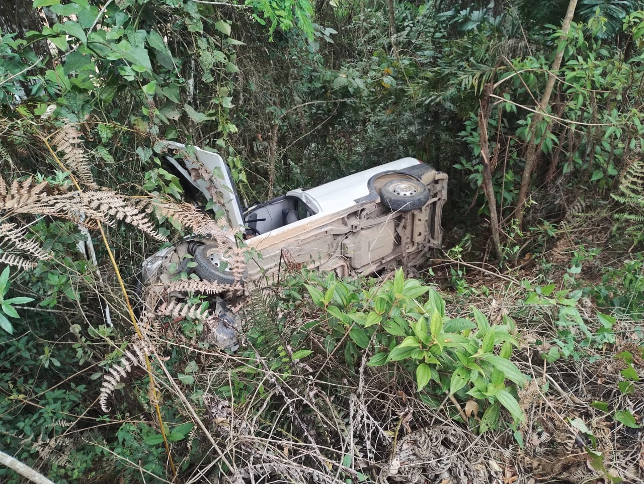 O motorista estava fora do veículo. - Foto: 13ºBPM/Reprodução